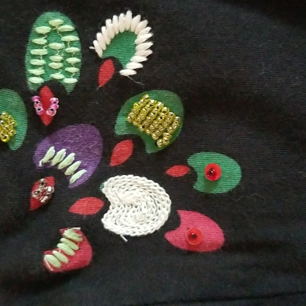 Oilily Black Long Sleeve Top with Colorful Embroidery - Picture 3 of 10